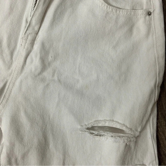 Oak + Fort Bermuda Jorts Jean Shorts High Rise Cutoffs Distressed denim Large - Picture 9 of 16